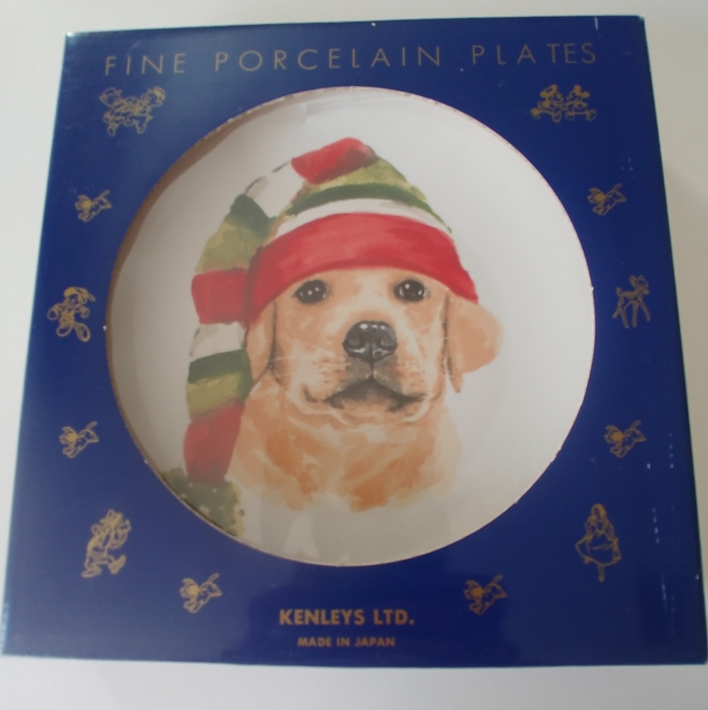 Disney Holiday Dog Plate - Red, Green, White